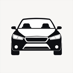 Obraz premium Car icon vector front view
