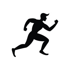 silhouette of running man