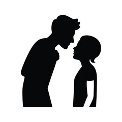 silhouette of a young couple