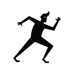 silhouette of a man running