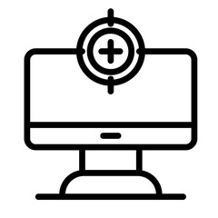 System Calibration Vector Line Icon Design