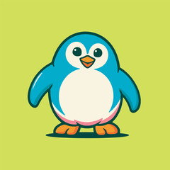 mascot of cute penguin character. 