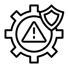 Risk Control Vector Line Icon Design