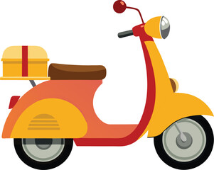 vintage scooter vector illustration © Rahimun