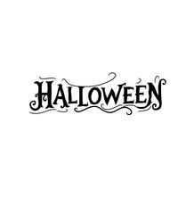  Happy Halloween lettering. Greeting cards, posters, banners, flyers and invitations. Happy Halloween text, holiday background stock illustration