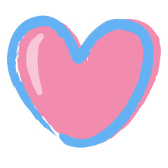 Abstract Color Doodle Heart Illustration