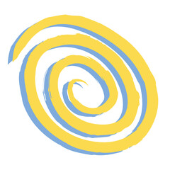 Abstract Color Doodle Spiral Illustration