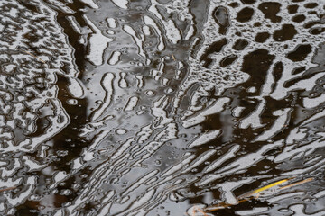 Blasen und Muster auf einer Wasserfläche, Hintergrundbild