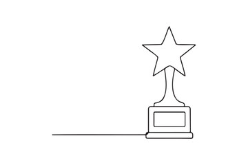 Obraz premium Award continuous one line drawing minimalism design