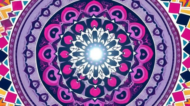 Bright Colorful Concentric Patterns Radiate Outwards Creating A Vibrant And Harmonious Visual
