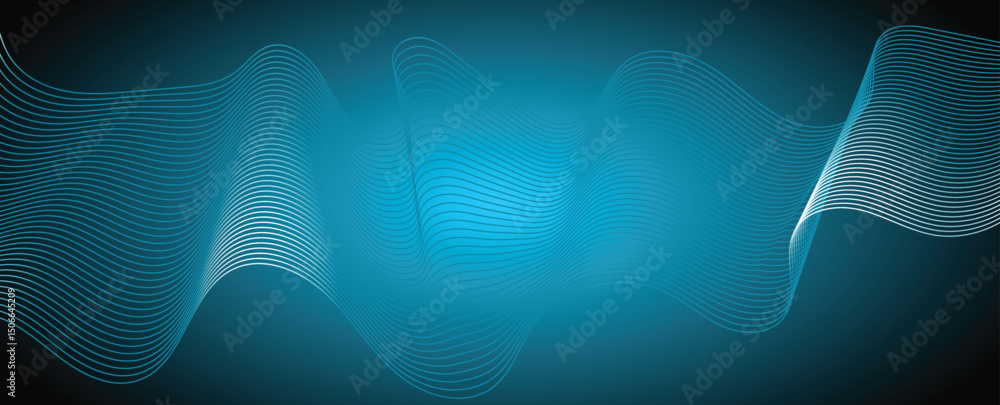 Poster futuristic line stripe pattern on white wavy background. abstract modern background futuristic graph
