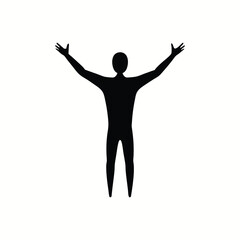 silhouette of a man in a jump