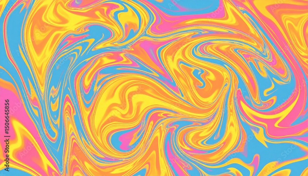 Poster dynamic abstract swirl art digital art gallery colorful pattern vibrant atmosphere top-down view mod