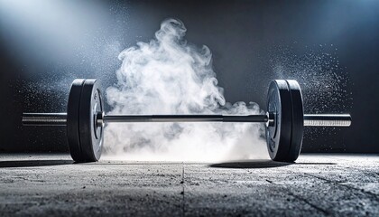 dumbbell on a black background