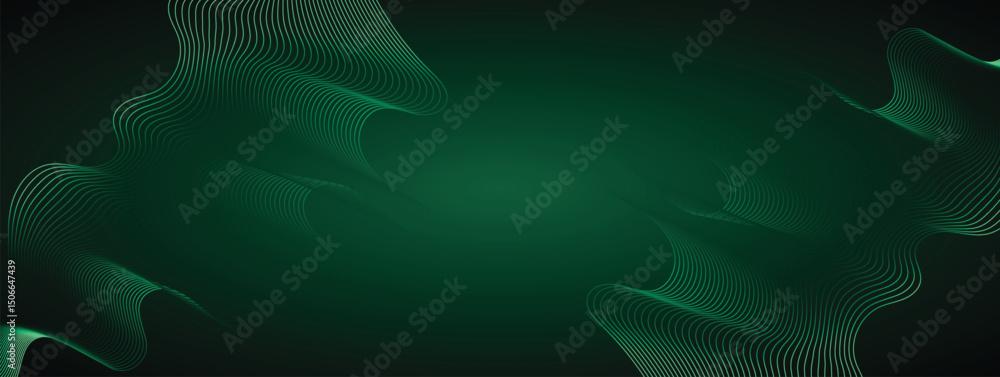 Poster abstract blue wave background. blue minimal round lines abstract background. thin line wavy abstract