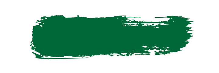 Green brush stroke isolated on background. Paint brush stroke vector for ink paint, grunge design element, dirt banner, watercolor design, dirty texture. Trendy brush stroke, Vector