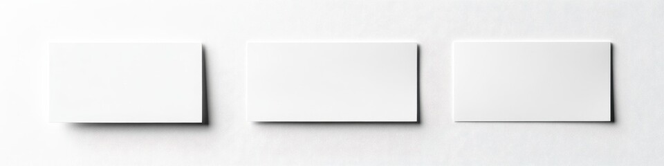 Obraz premium Collection of Blank Adhesive Labels in Rectangular Shape Isolated on White Background