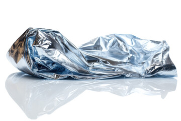 Crinkled silver foil sheet