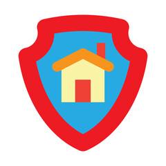 Home Insurance Vector Flat Icon Design