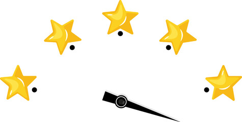 Customer Satisfaction Meter with Star
