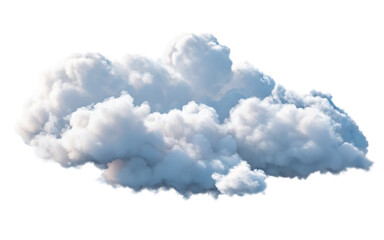 A single isolated fluffy white cloud against a black background in a digitally enhanced image style