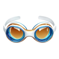 Captivating goggles envisioning futuristic adventures with clear blue on transparent background