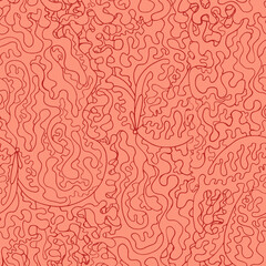 Fototapeta premium Colorful abstract seamless pattern. 60s hippie psychedelic art
