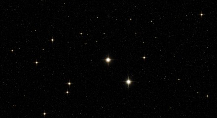 Twinkling glowing stars scattered across an endless dark expanse of space