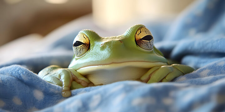 photo of sleeping frog