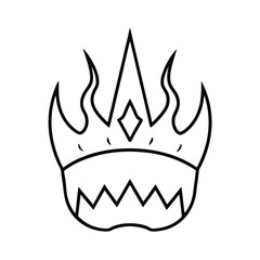 A Cursed Crown Glows With Infernal Heat on the Tyrant