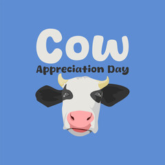 vector graphic of Cow Appreciation Day ideal for Cow Appreciation Day celebration