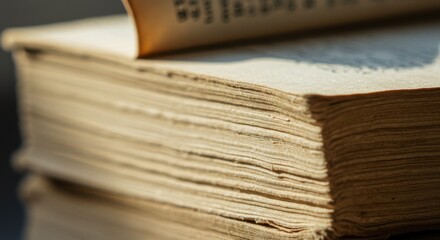 Weathered pages of antique tomes tales untold in the sunlit library