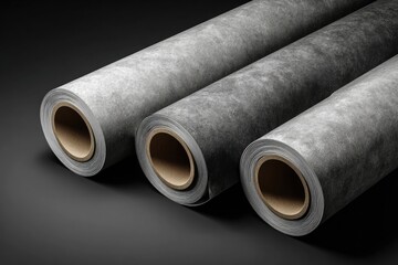 Rolled-up grey waterproof underlayment for flooring