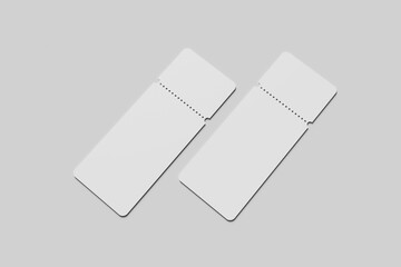 Mockup boarding pass airplane ticket