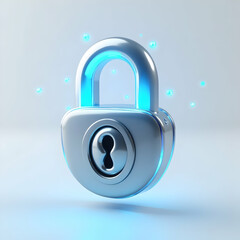 Unlock 3D icon isolated on transparent background ideal for UI and creative applications  