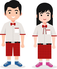 Diverse Kindergarten Students in Uniform for Digital Art and Classroom Projects