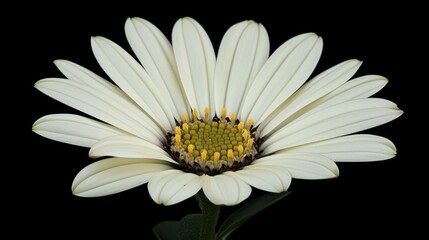 Obraz premium White Flower No Background. African Osteospermum Daisy or Cape Daisy Blossom Isolated
