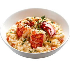 Lobster Risotto Recipe Delicious Seafood Dish Creamy Rice Gourmet Meal isolated on transparent background