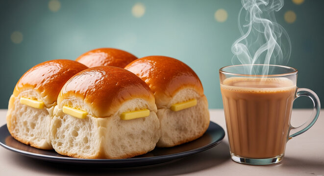 Maska bun with Chai