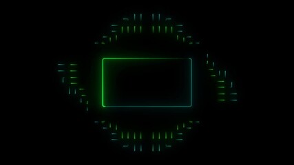 Computer Processors CPU. Motherboard digital chip. . futuristic glowing electronic circuit board technology looping, Background Video two color - Powered by Adobe