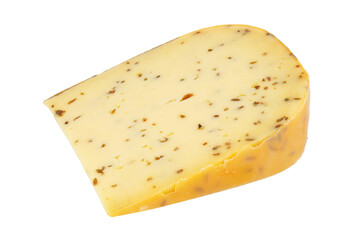 Cumin gouda cheese / Transparent background
