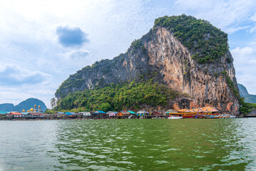 Landscape with Panyi island, Phang Nga region at south of Thailand