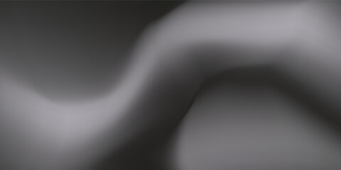 Black white dark gray silvery abstract background. Color gradient. Wave. Rough grain grainy grungy noise dust. Brushed matte shimmery blur.