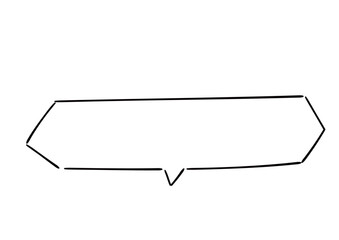 手書き風のふきだし単品