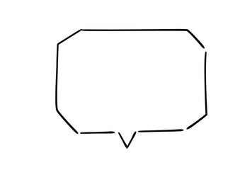 Fototapeta premium 手書き風のふきだし単品