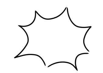 手書き風のふきだし　白塗り