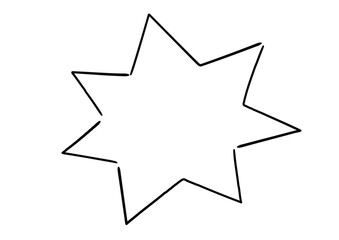 手書き風のふきだし　白塗り