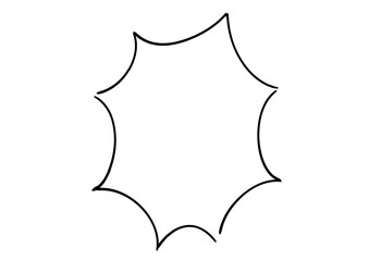 手書き風のふきだし　白塗り