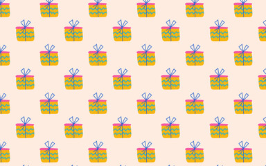 Fototapeta premium Delightful festive present design for joyful projects. Use on fabric, stationery, or as a cheerful web background