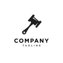 Auction Hammer Icon Logo Icon Vector